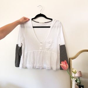 Free People Colorblock Cotton Top